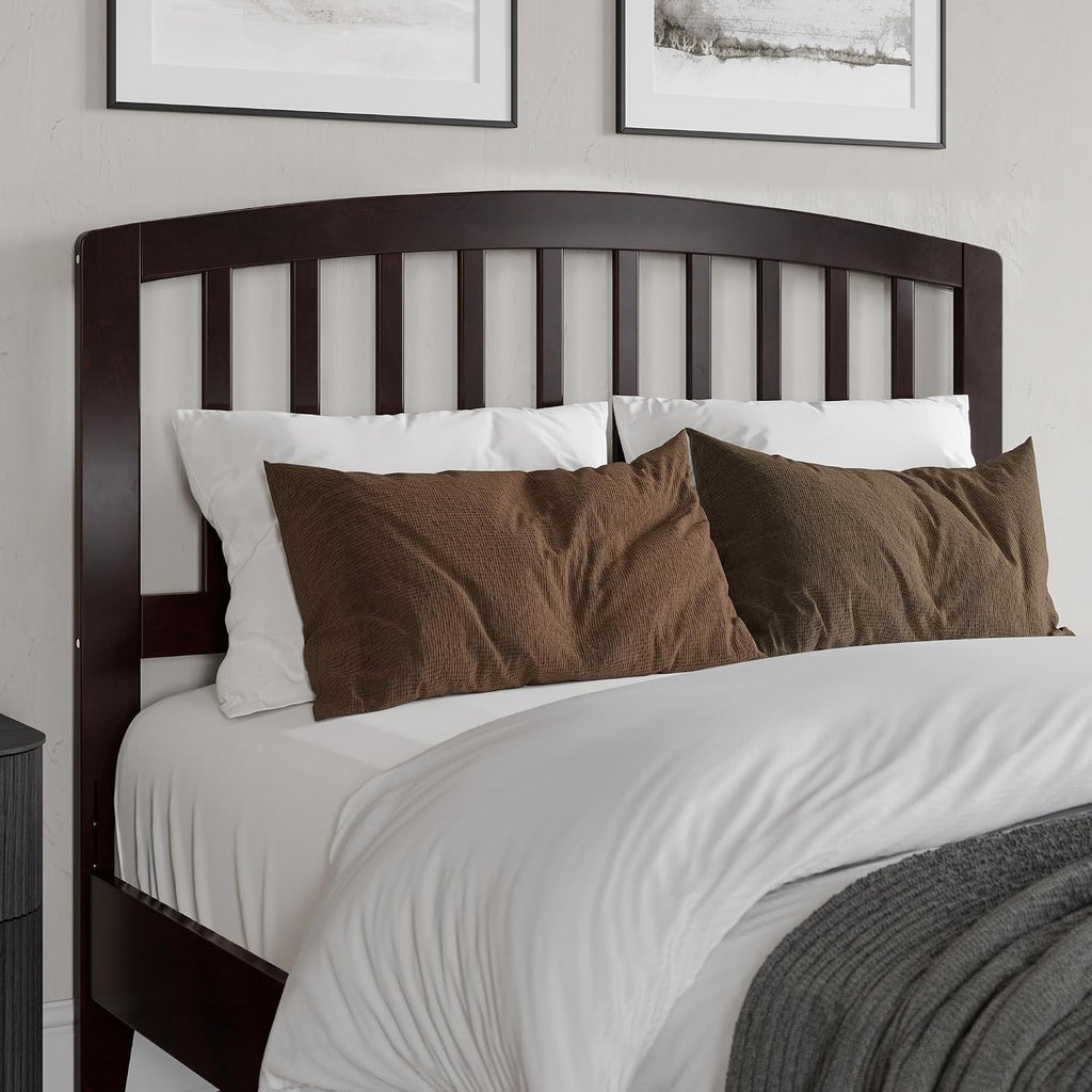 AFI, Richmond Slatted Full Solid Wood Headboard, Espresso