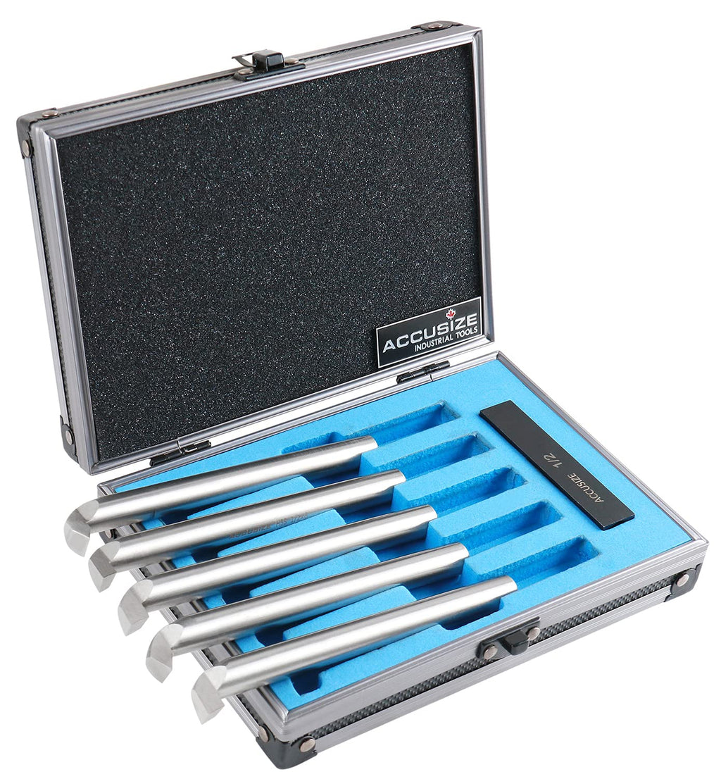 Accusize Industrial Tools 1/2 inch 6 pcs H.S.S. Internal Threading and Boring Tool Set, 2663-2004