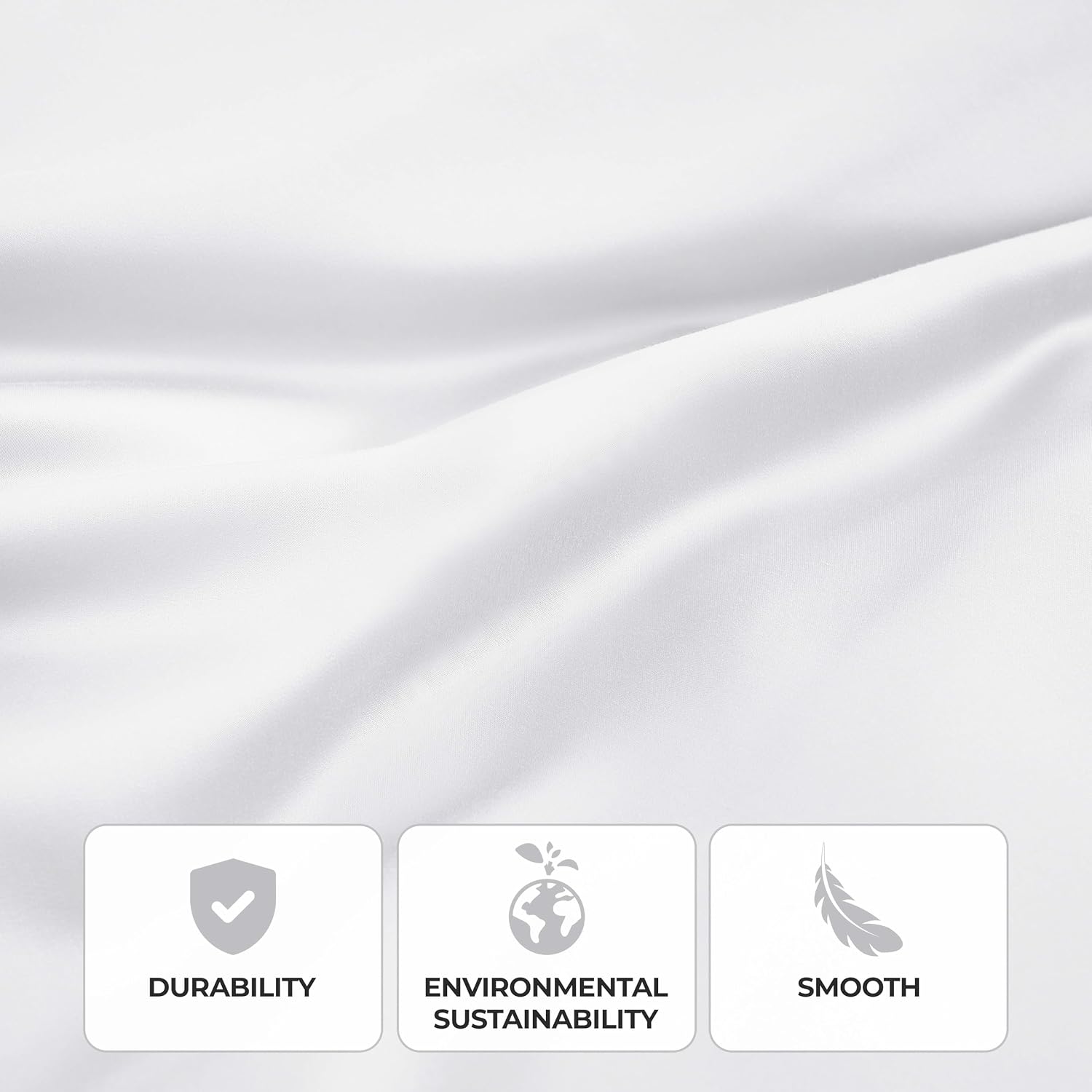 Superior Modal from Beechwood 300-Thread Count Solid Deep Pocket Sheet Set, King, White, 4-Piece SetxSuperior