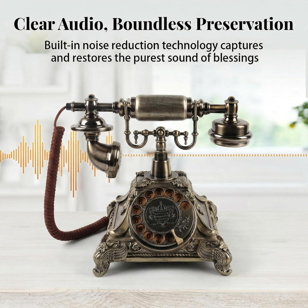 Audio Guest Book Wedding Phone, Audio Guestbook After the Tone,Recording Voicemail for Wedding, Parties, Guaduations, Banquets, Rotary Design (Antique Brown)