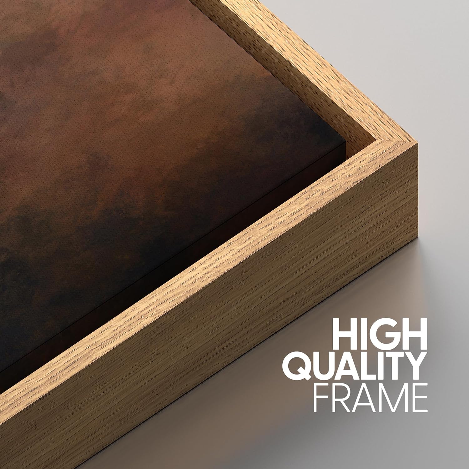 SIGNWIN Framed Canvas Print Wall Art Set Rustic Abstract Warm Brown Gradient Illustrations Modern Scenic Colorful Ultra for Living Room, Bedroom, Office - 24'x36'x3 Natural