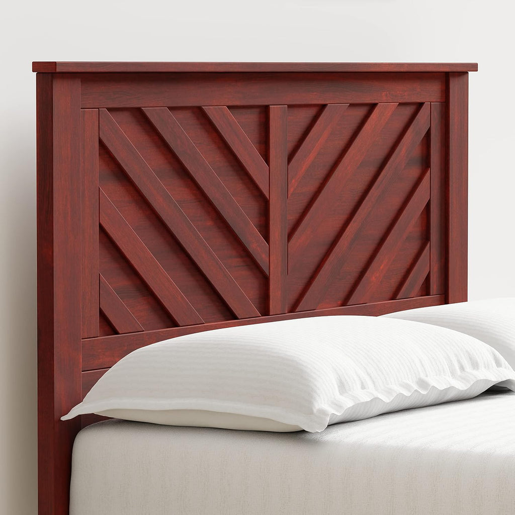 Glenwillow Home LaFerme Wood Panel Headboard in Cherry - Full Size