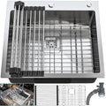 YITAHOME Drop in Kitchen RV Sink 25 in Topmount 304 Stainless Steel Single Bowl Sink with Accessories for Workstation, Bar Sinks 25 x 22 x 10 Inch