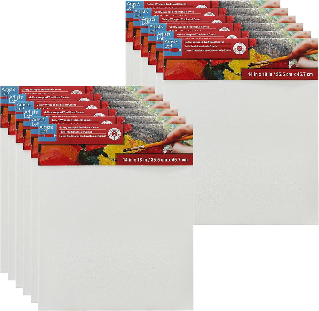 Artist's Loft Level 2 Gallery Wrapped Traditional Canvas, 12 Pack