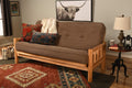 Kodiak Futons Lodge Futon in Natural Finish with Marmont Mocha Mattress, Brown, Full (760916)