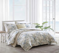 Tommy Bahama - Queen Comforter Set, Reversible Cotton Bedding with Matching Shams, Super Soft Bedding Set (Bakers Bluff Blue, Queen)