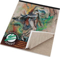 Senso Clear Primed Linen Canvas Pads - 16x20 (10 Total Sheets) - Clear Primed Heavyweight Linen Sheets Travel-Friendly Canvas Paper for Acrylic Oil Painting Mixed Media Sketching Drawing