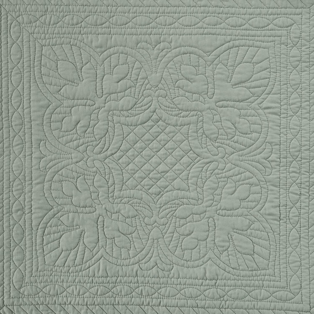 Madison Park Daybed Cover Set Damask Quilted Cover for Daybeds, All Season, Pre-Washed Cotton-Filled Coastal Bedding Scallop Edge, Shams, Bedskirt, Décor Pillows, Tuscany, Seafoam, 39'x75', 6 Piece