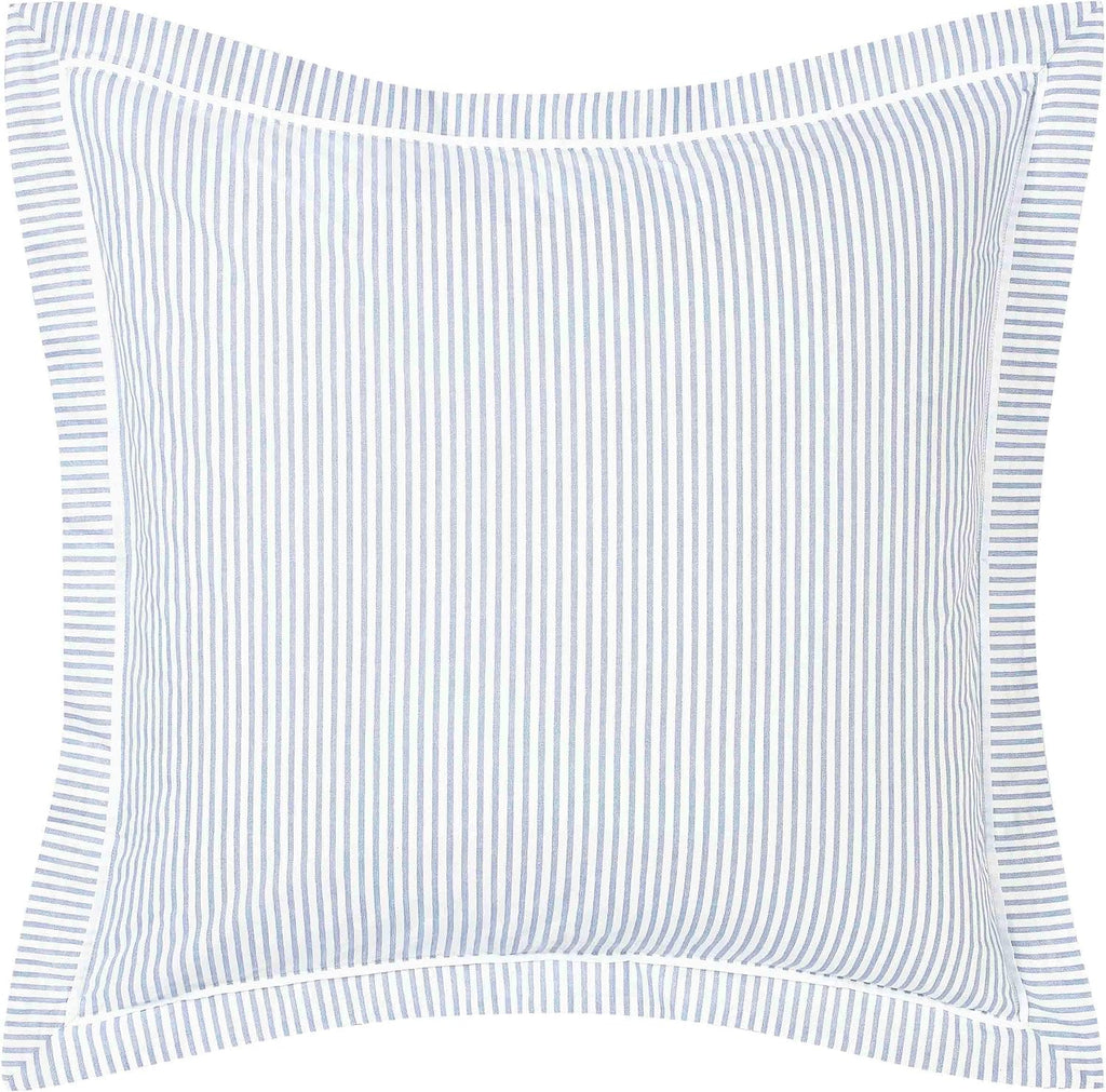 Laura Ashley - Twin Comforter, Soft Reversible Bedding Set, Includes Matching Shams with Bonus Euro Shams & Throw Pillows, Dorm Room Essentials (Nora Blue, Twin)