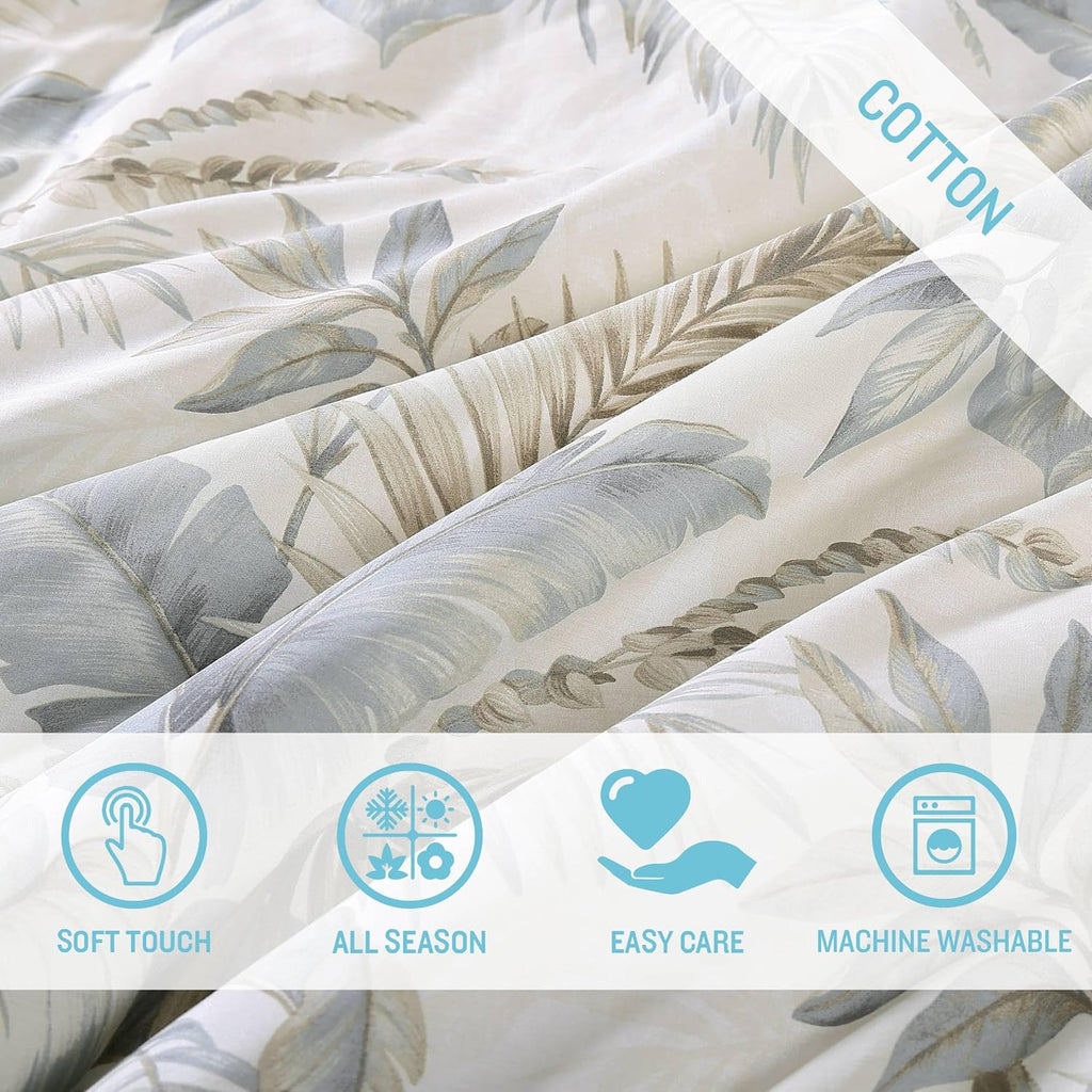 Tommy Bahama - King Comforter Set, Soft Woven Bedding with Matching Pillowcases, Medium Weight for Year Round Comfort, 3 Piece Bed Set (Bakers Bluff Blue)