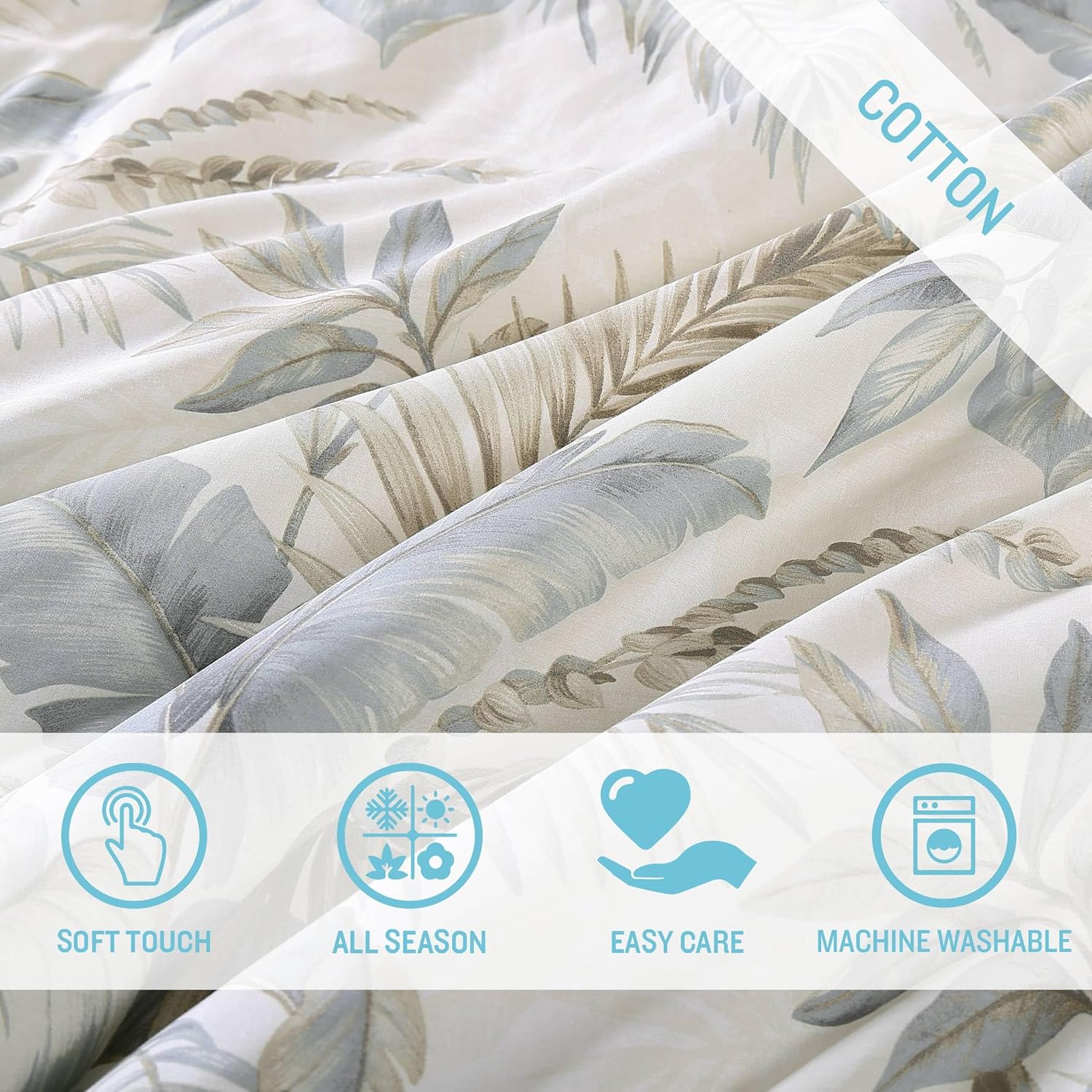 Tommy Bahama - King Comforter Set, Soft Woven Bedding with Matching Pillowcases, Medium Weight for Year Round Comfort, 3 Piece Bed Set (Bakers Bluff Blue)