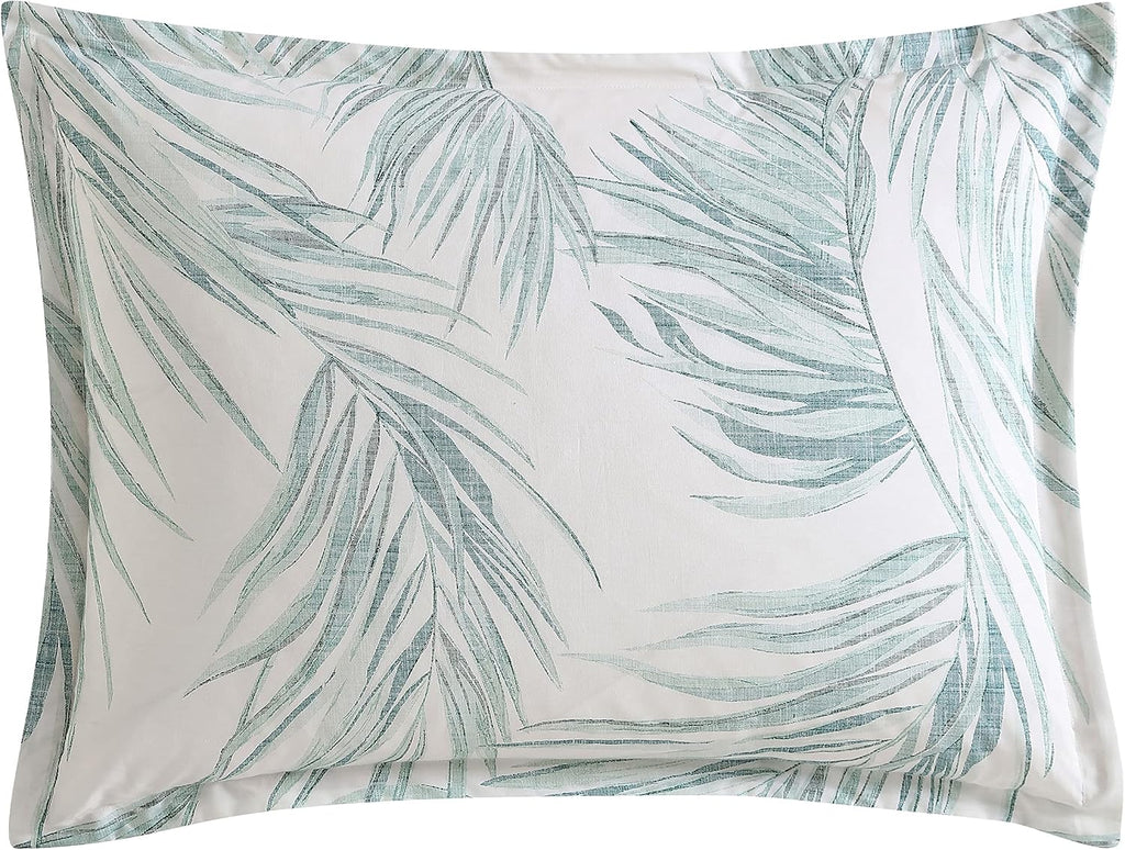 Tommy Bahama- Queen Comforter Set, Cotton Reversible Bedding Set, Includes Matching Shams with Throw Pillows (Canyon Palms Green, Queen)