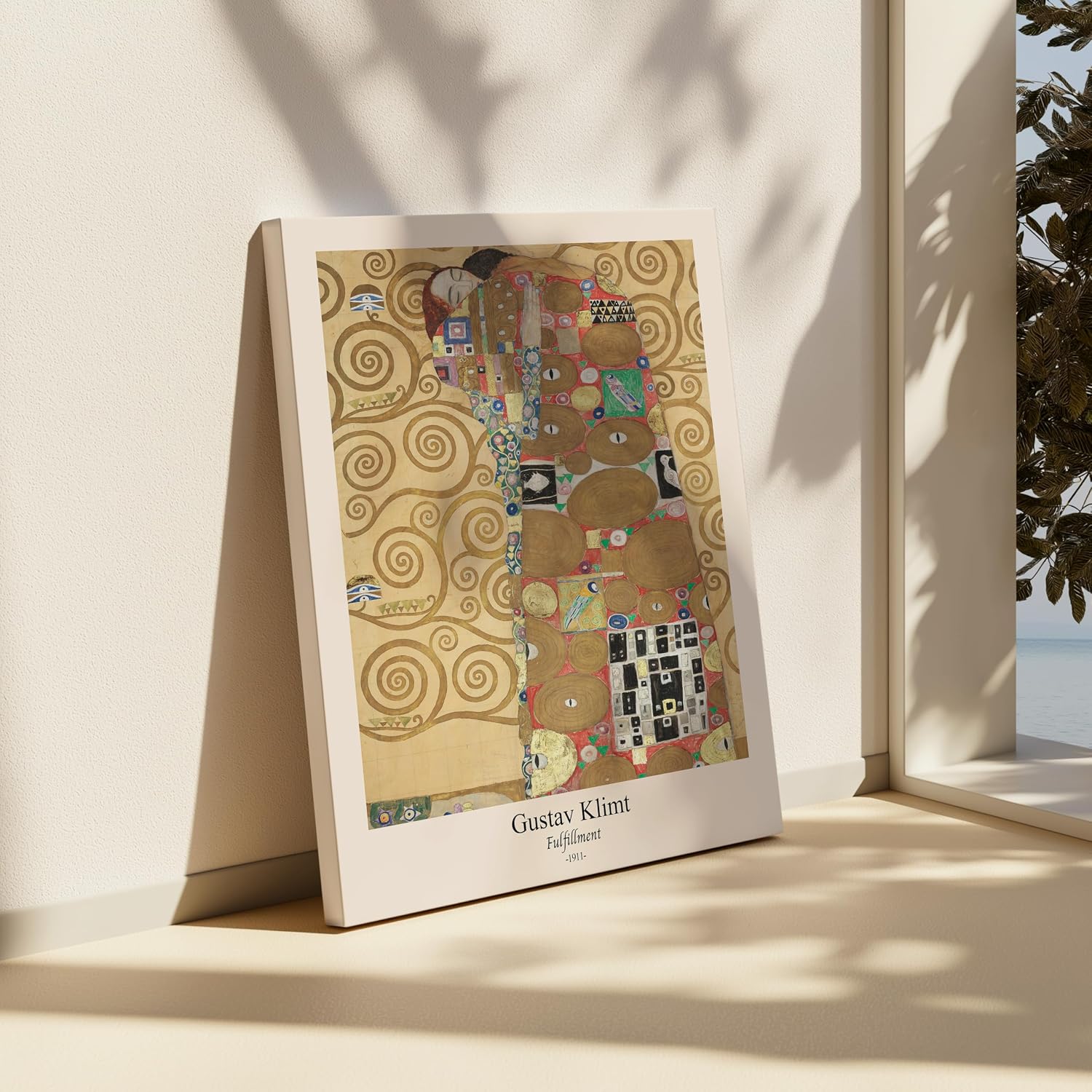 Poster Master Vintage Gustav Klimt Canvas - Retro Fulfillment Print - Abstract Symbolism - Aesthetic Art - Classic Painting - Art Nouveau - Living Room Wall Decor - 24x32 STRETCHED Canvas