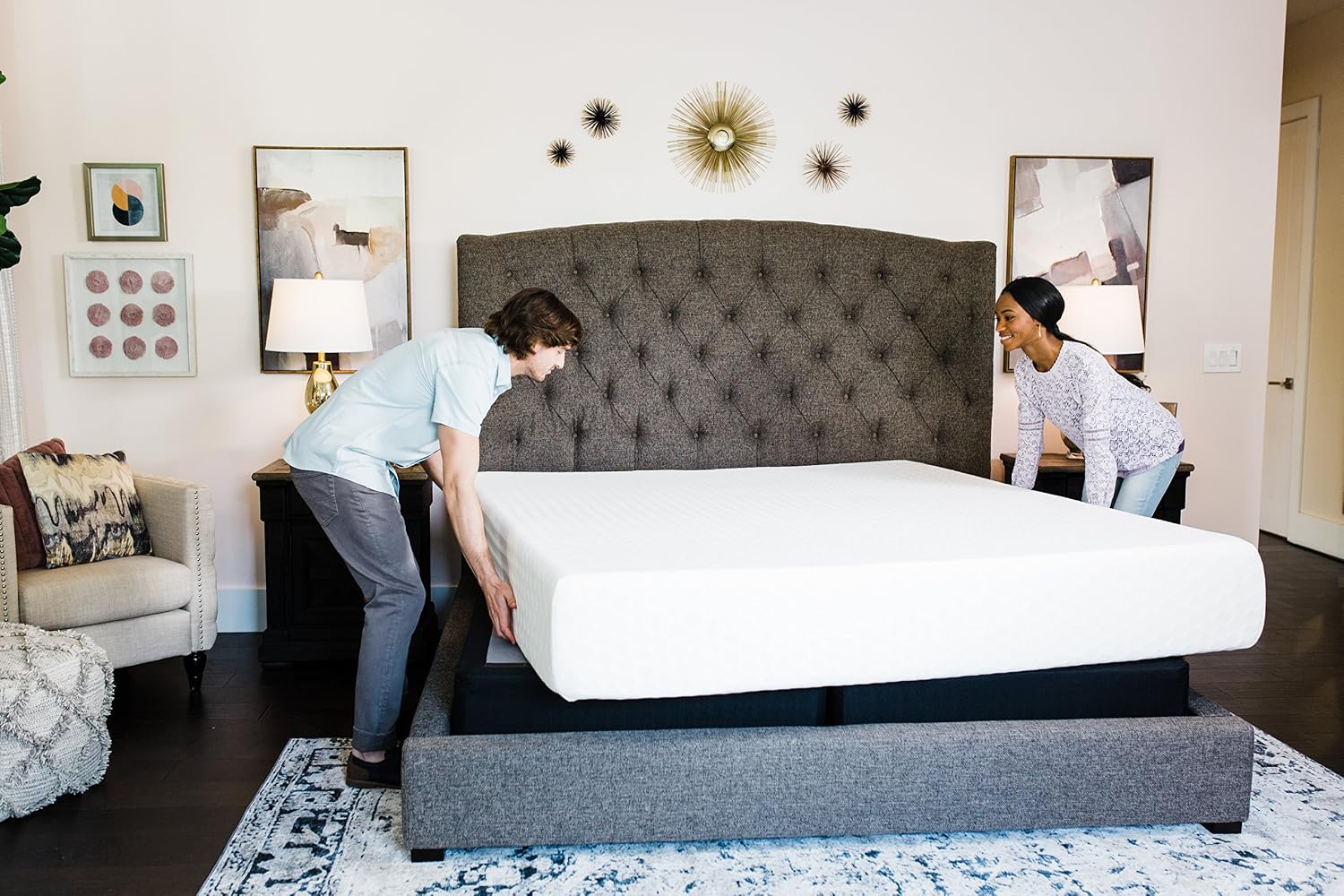 Signature Design by Ashley Chime Memory Foam 12' California King Mattress with Thick Memory and Support Foam for Pressure Relief, Fiberglass Free, Mattress In A Box