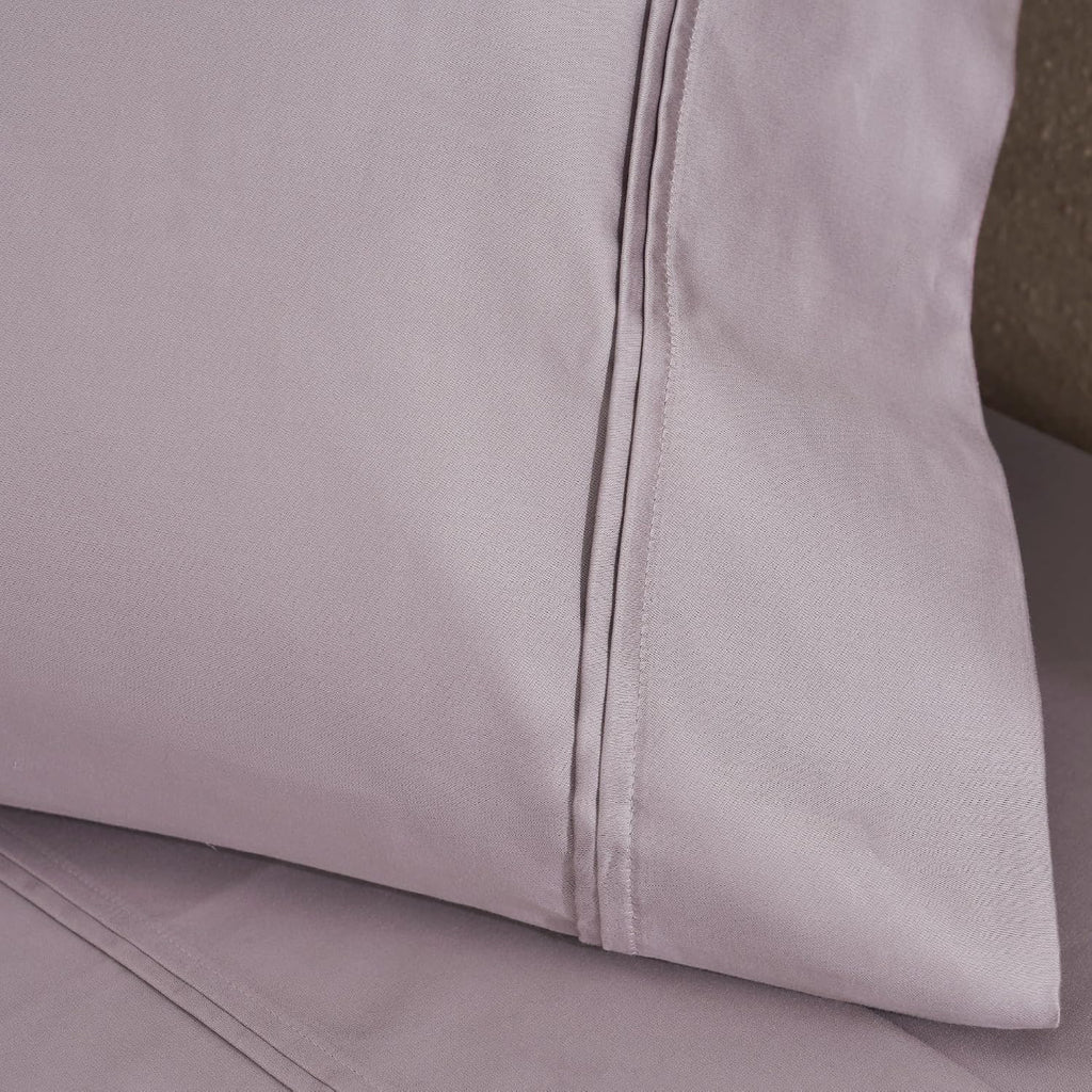 Superior 1200 Thread Count Egyptian Cotton Sheet Set, Bedroom Sheets, Modern Home Essentials, Luxury Bedding, 1 Elastic Deep Pocket Fitted Bed Sheet, 1 Flat Sheet, 2 Pillowcases, King, Zephyr