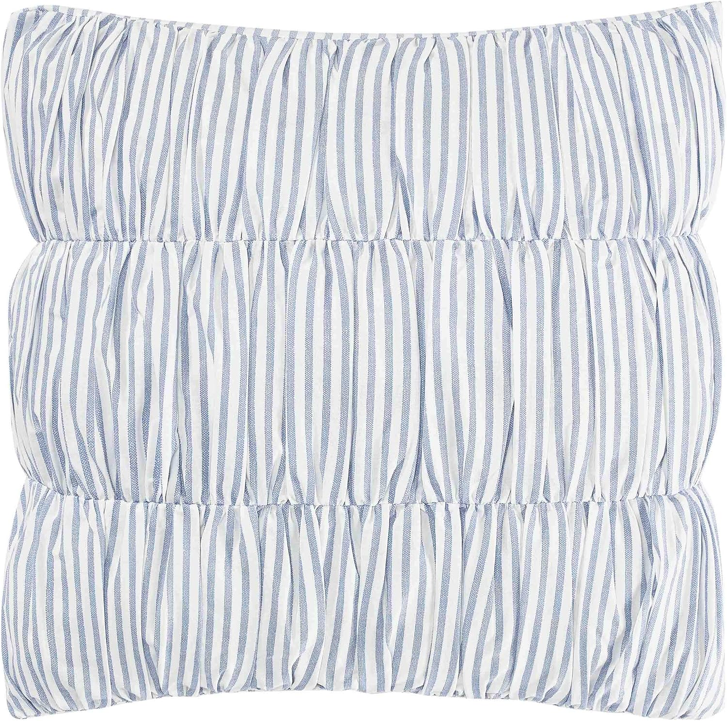 Laura Ashley – Queen Comforter Set, Cotton Bedding with Matching Shams & Bonus Decorative Pillows, Medium Weight, Floral Bedroom Decor, 7-Piece, College Dorm Room Essentials (Nora Blue)