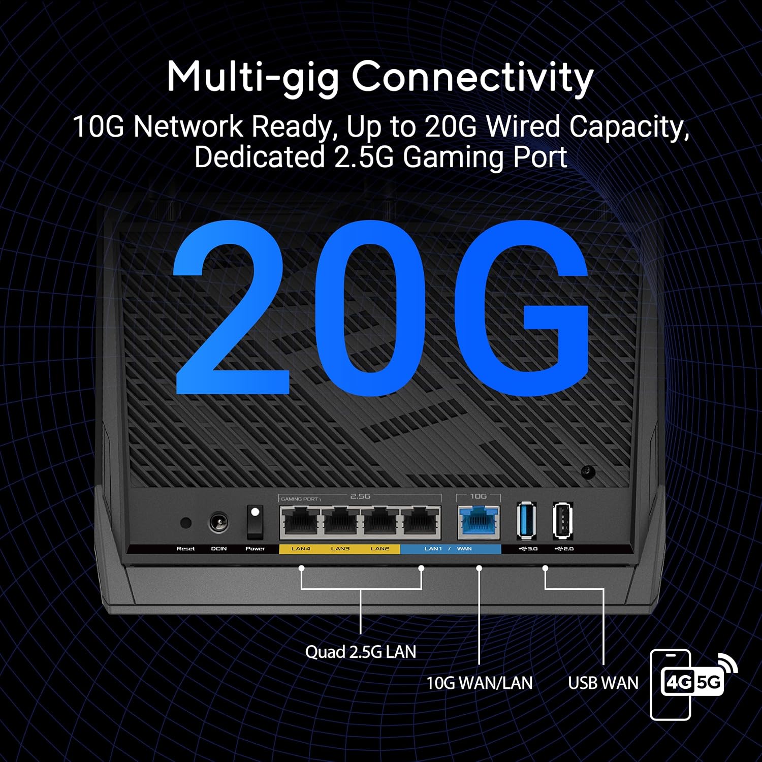 ASUS RT-BE86U BE6800 Dual-Band WiFi 7 Router, Supports 4096-QAM, MLO, AI WAN Detection, AiMesh, Subscription-Free Network Security, and Comprehensive VPN Features, Guest Network Pro, Gaming (Renewed)