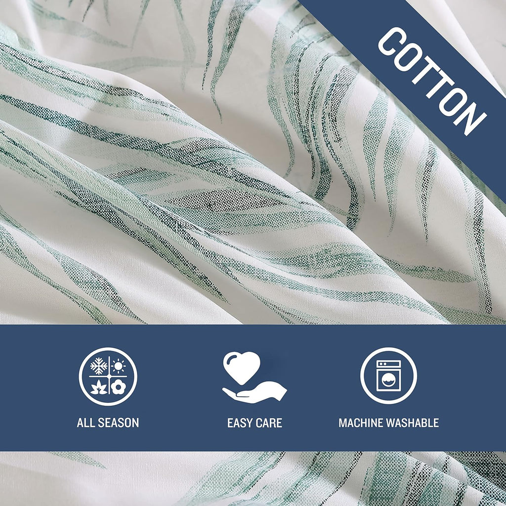 Tommy Bahama - King Comforter Set, Reversible Cotton Bedding with Matching Shams & Bonus Throw Pillows, Oeko-Tex Certified (Canyon Palms Green)
