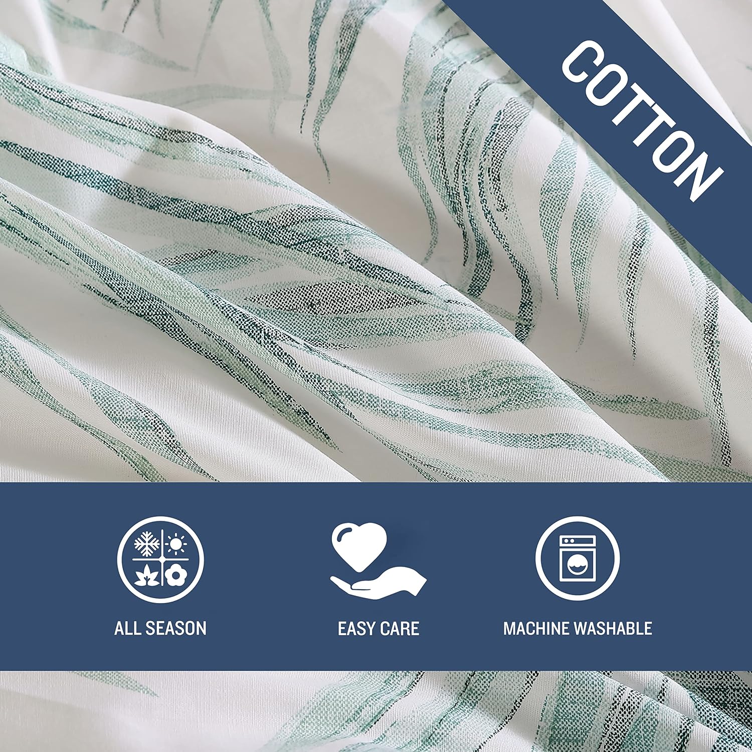 Tommy Bahama - King Comforter Set, Reversible Cotton Bedding with Matching Shams & Bonus Throw Pillows, Oeko-Tex Certified (Canyon Palms Green)
