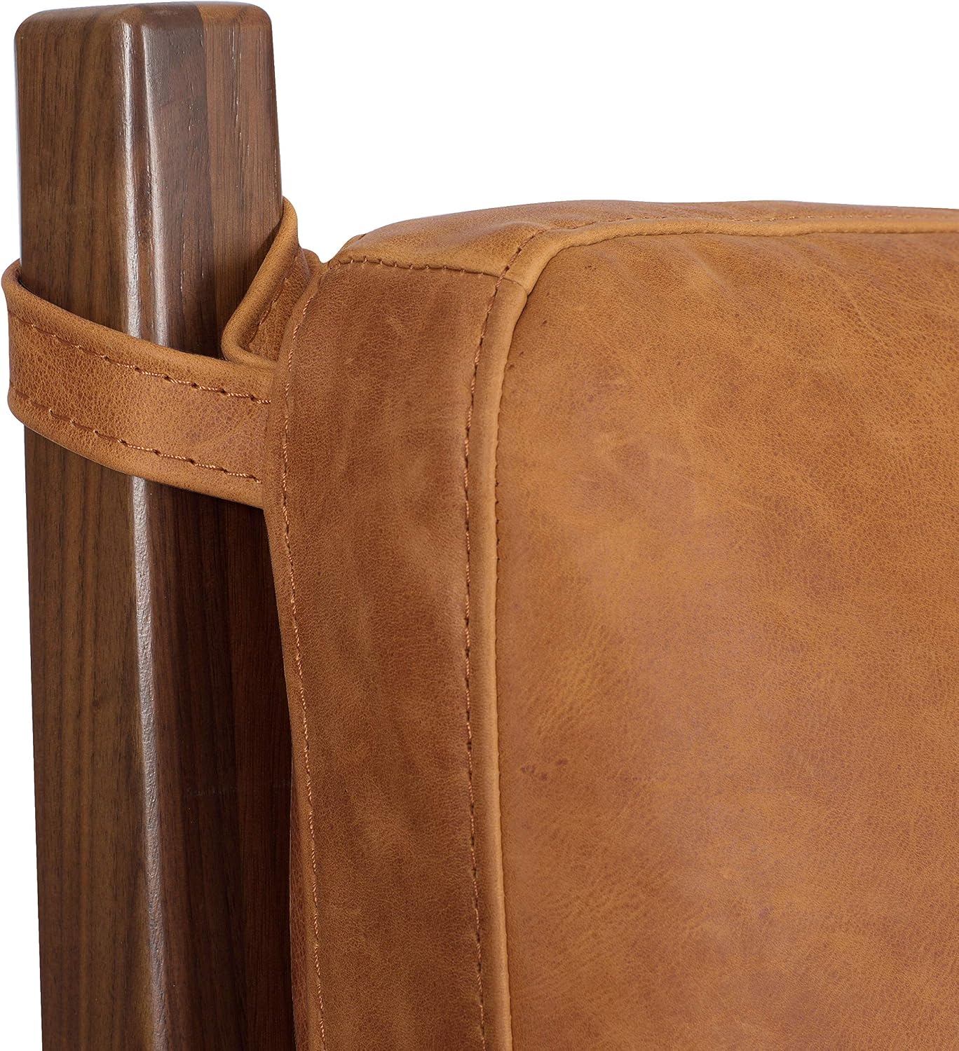 Poly & BARK Truro Queen Bed Headboard Cushion Set in Full-Grain Pure-Aniline Italian Tanned Leather in Cognac Tan