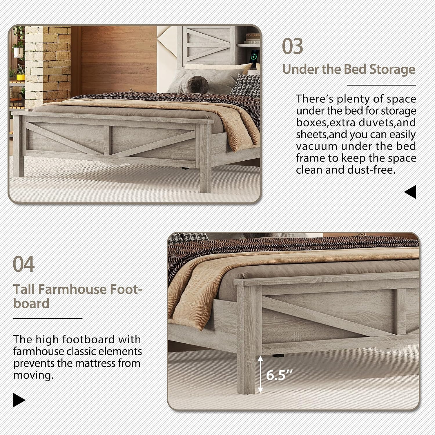 Queen Size 3PCS Bedroom Sets, Platform Bed Frame with Double Sliding Door Storage Headboard and USB, 3-Pieces Bedroom Sets with Cabinet and Nightstands, Kids Adults, Gray