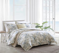 Tommy Bahama - King Comforter Set, Soft Woven Bedding with Matching Pillowcases, Medium Weight for Year Round Comfort, 3 Piece Bed Set (Bakers Bluff Blue)