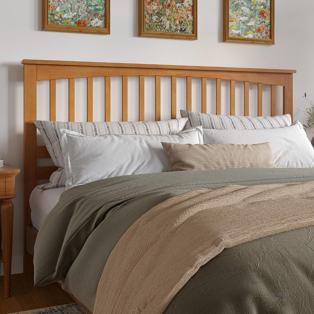 AFI, Mission King Solid Wood Headboard, Light Toffee