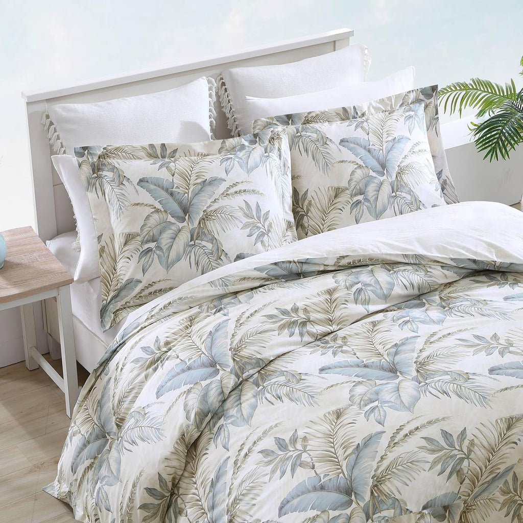 Tommy Bahama - King Comforter Set, Soft Woven Bedding with Matching Pillowcases, Medium Weight for Year Round Comfort, 3 Piece Bed Set (Bakers Bluff Blue)