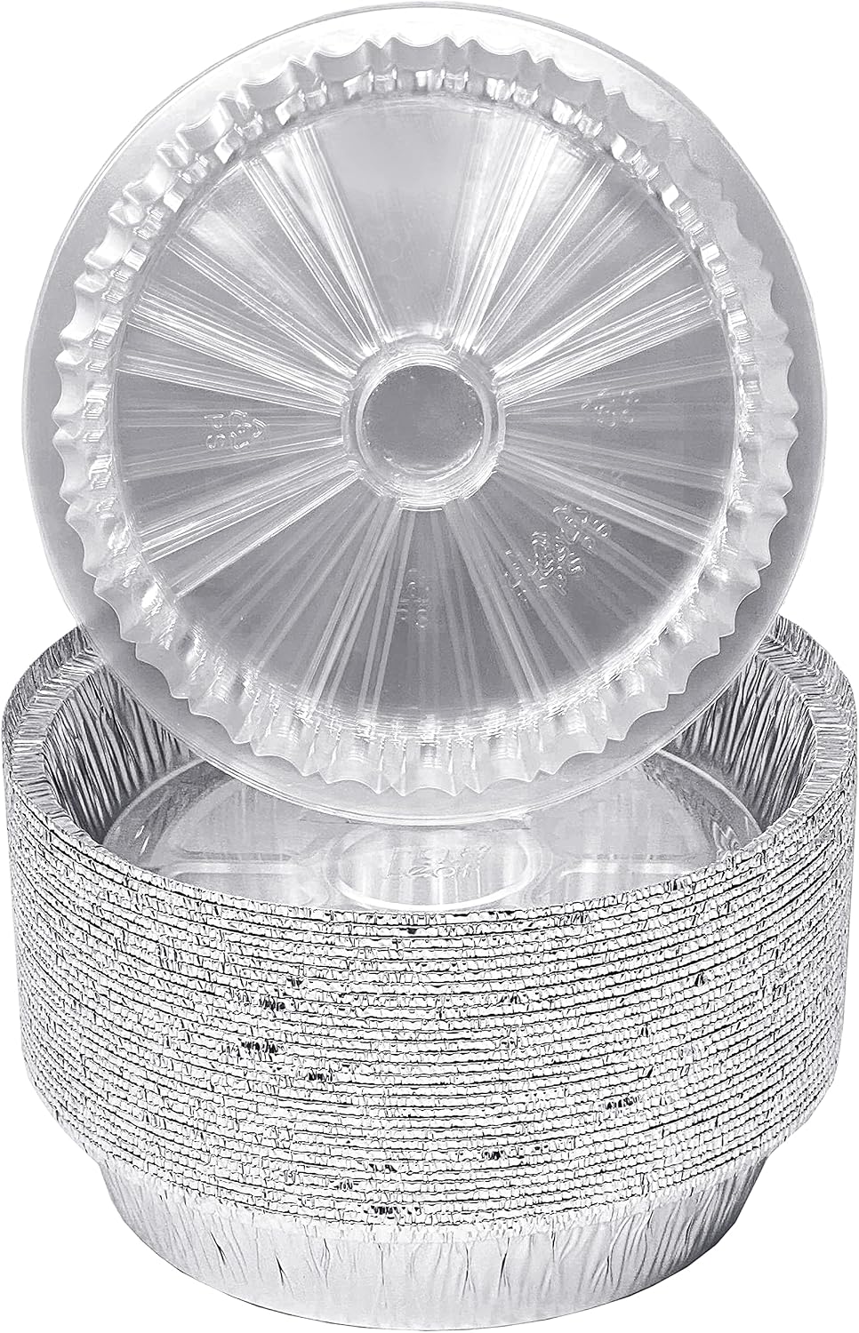 (360 Pack) Premium 6-Inch Round Foil Pans with Plastic Dome Lids l Heavy Duty l Disposable Aluminum Tin for Roasting, Baking, or Cooking