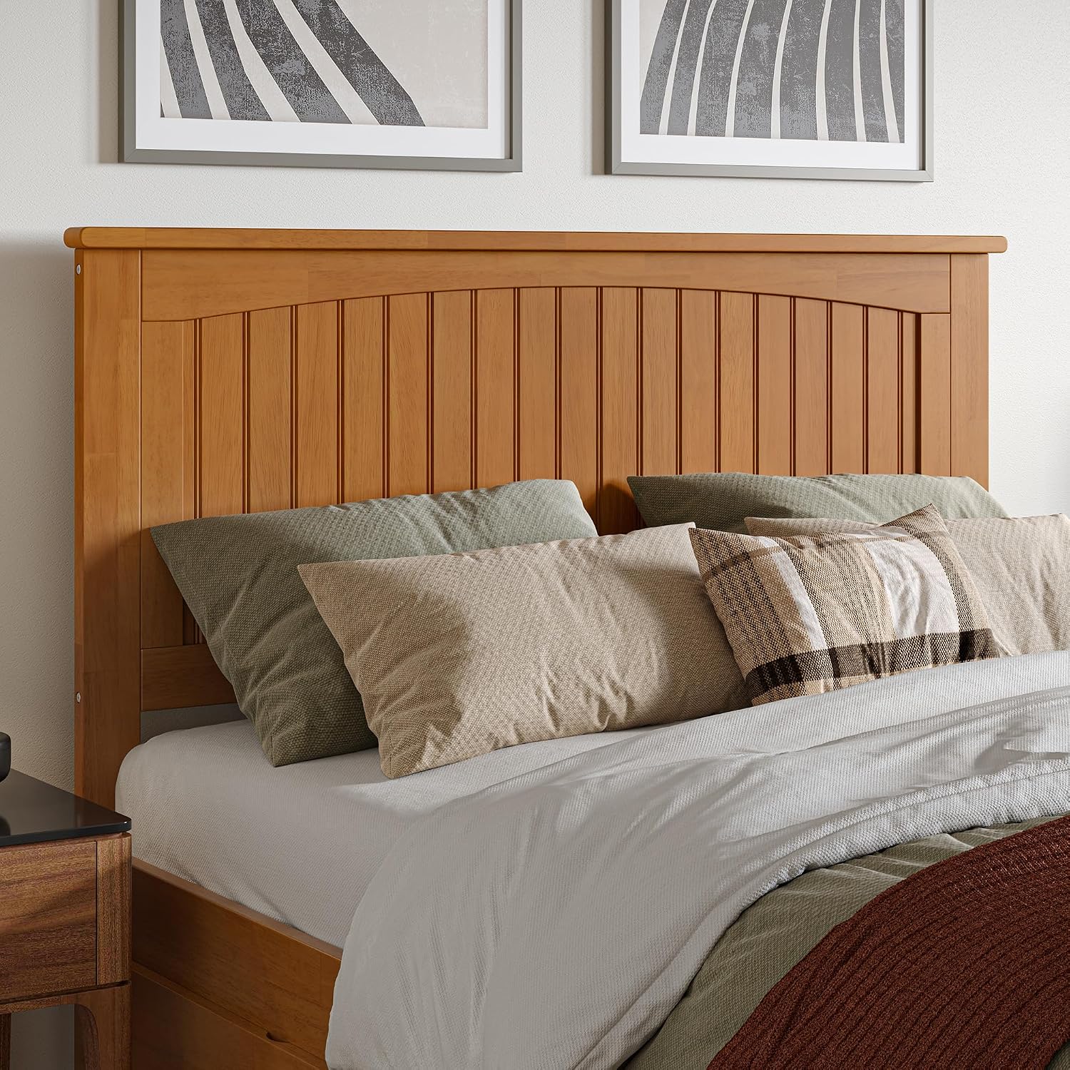 AFI, Nantucket Full Platform Bed with Footboard & Storage Drawers, Light Toffee