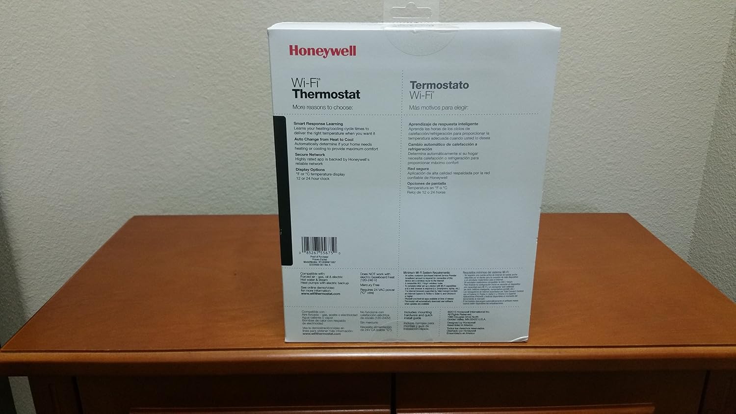 Honeywell Wi-Fi 7-Day Programmable Touchscreen Thermostat - RTH8580WF, 'Requires C Wire'