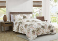 Tommy Bahama - Twin Quilt Set, Reversible Cotton Bedding with Matching Sham, Pre-Washed for Added Softness, Dorm Essentials (Bonny Cove Ivory)