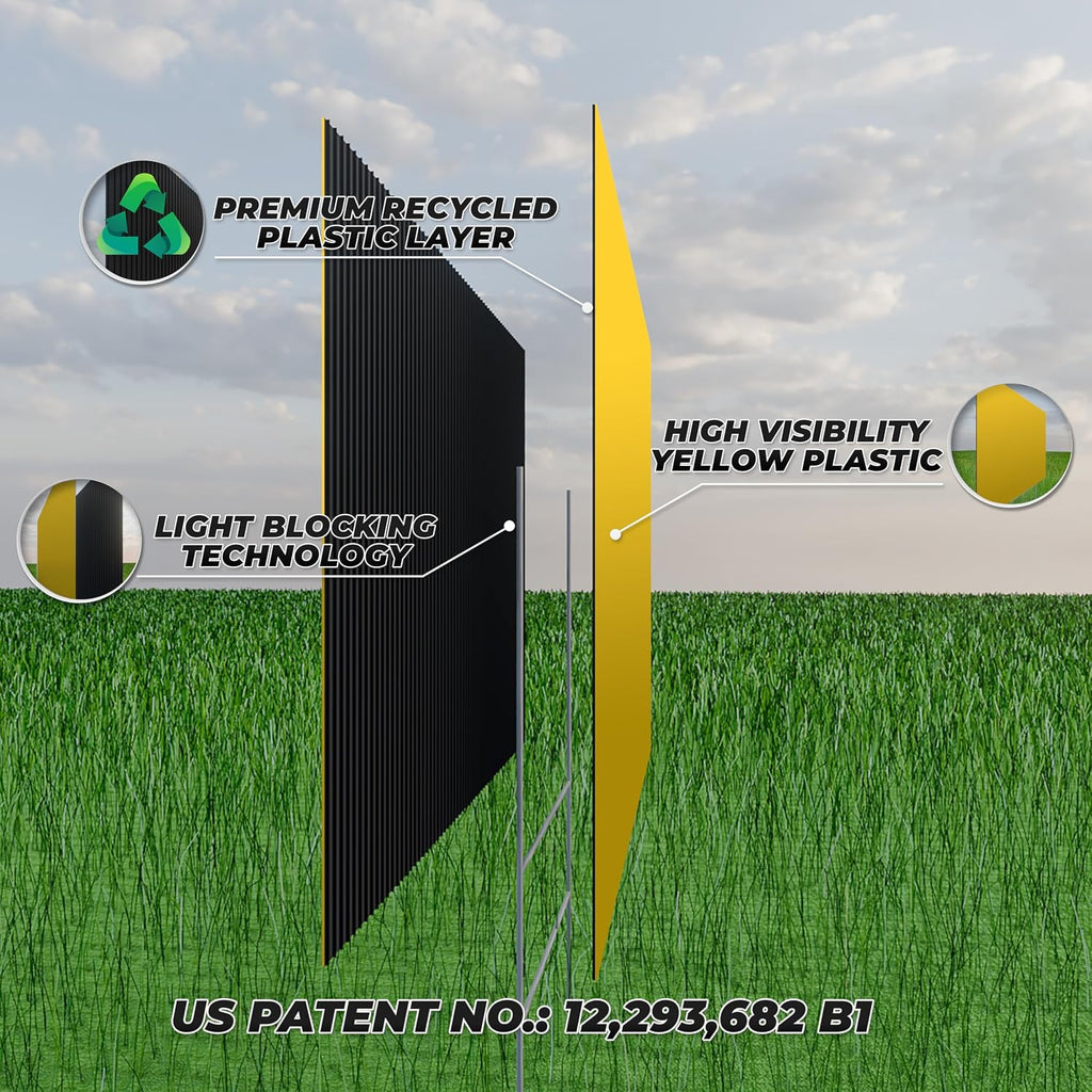 50 Large Yellow 24x18' Custom SmartFlute Yard Signs, Add Your Own Message Double-Sided Front and Back Printing Bundle Deal Weatherproof Corrugated Plastic