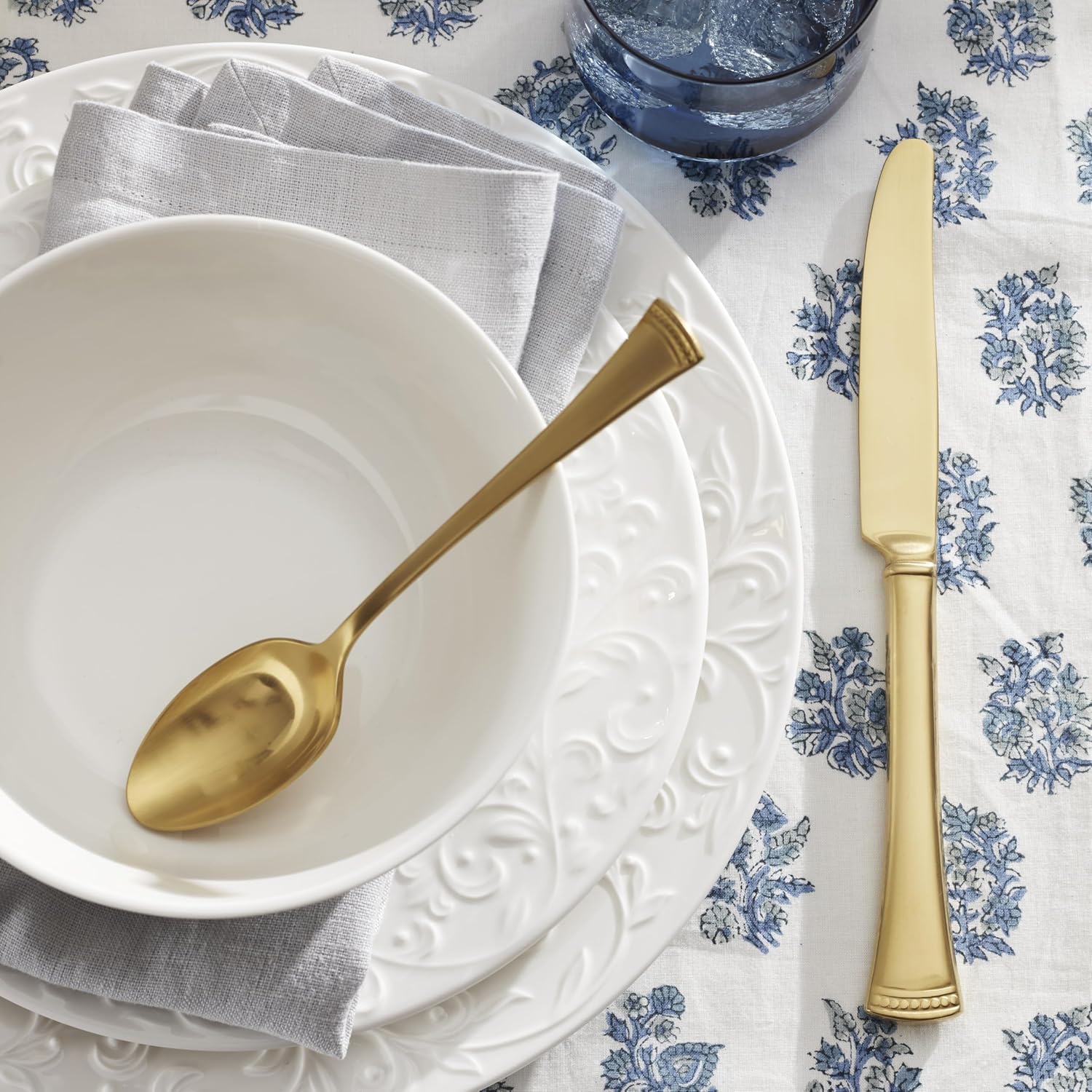 Lenox Dinnerware & Serveware, Porcelain Tableware, Opal Innocence Carved Style, 16-Piece Dinnerware Set