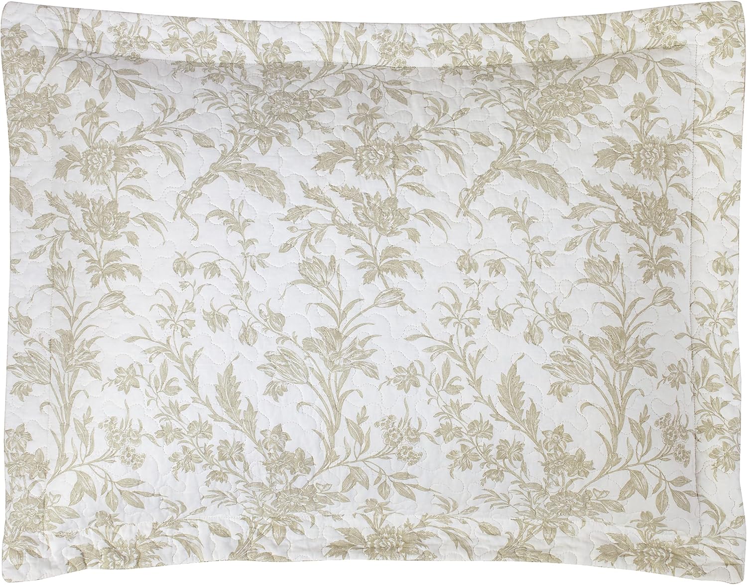 Laura Ashley - King Quilt Set, Soft Cotton Bedding with Reversible Design, Medium Weight for Year Round Use, 3 Piece Bed Set with Matching Pillowcases (Amberley Beige)