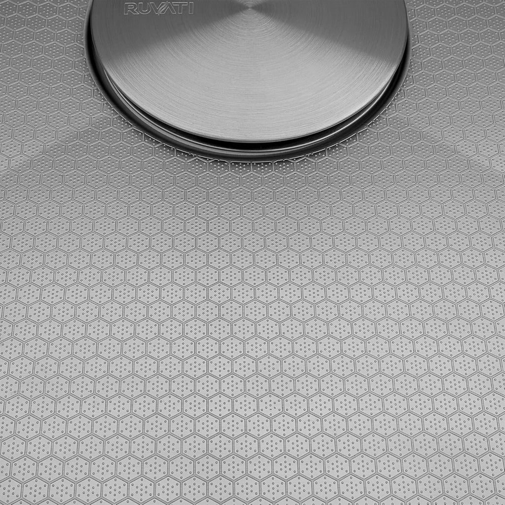 Ruvati Hex Bottom 30-inch Workstation Scratch Resistant Embossed Texture Kitchen Sink Stainless Steel - RVH8630