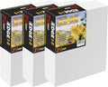 Creative Mark The Edge Deluxe Cotton 2-1/2 in. Deep Stretched Canvas for Painting, 24x24' 3-Pack, 14oz. Primed Weight, Universal Archival Priming, Medium Tooth, Frameless Artwork Canvas for Painters