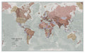 Maps International Large Executive Political World Wall Map - Push Pin Board Mounted with White Wood Frame - 36 x 48