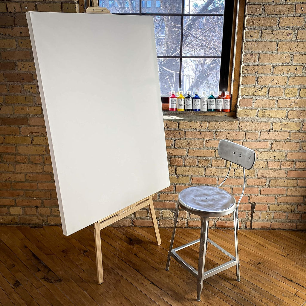 milo Stretched Artist Canvas | 36x36 inches | 2 Pack | 1.5' inch Thick Gallery Profile | 11 oz Primed Large Canvases for Painting, Ready to Paint Art Supplies for Acrylic, Oil