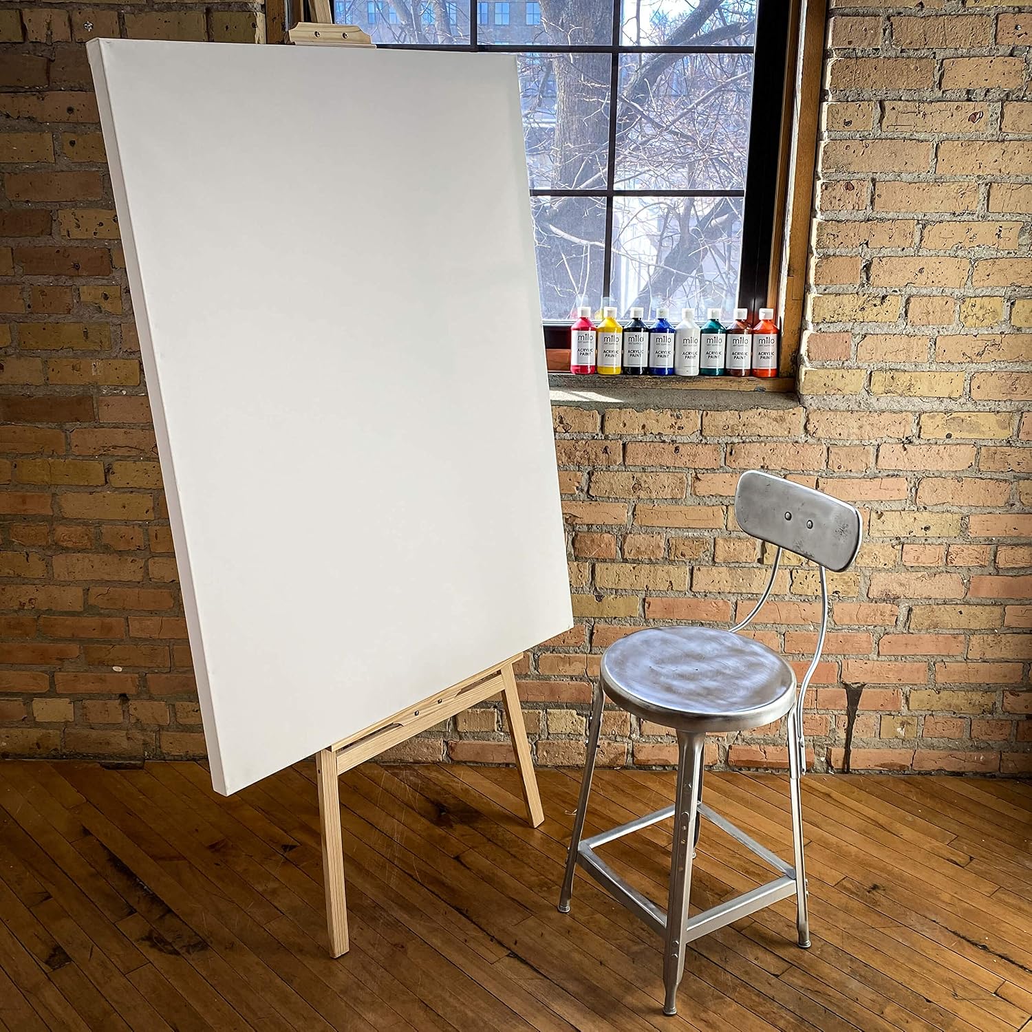 milo Stretched Artist Canvas | 36x36 inches | 2 Pack | 1.5' inch Thick Gallery Profile | 11 oz Primed Large Canvases for Painting, Ready to Paint Art Supplies for Acrylic, Oil