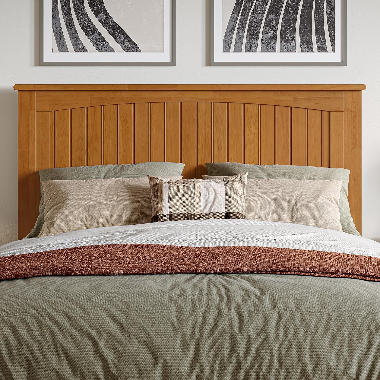 AFI, Nantucket Full Platform Bed with Footboard & Storage Drawers, Light Toffee