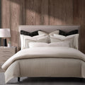 HiEnd Accents Chenille Herringbone 3 Piece King Duvet Set, Light Tan, Timeless Classic Modern Rustic Woven Tweed Luxury Bedding Set, 1 Duvet Cover and 2 Pillowcases