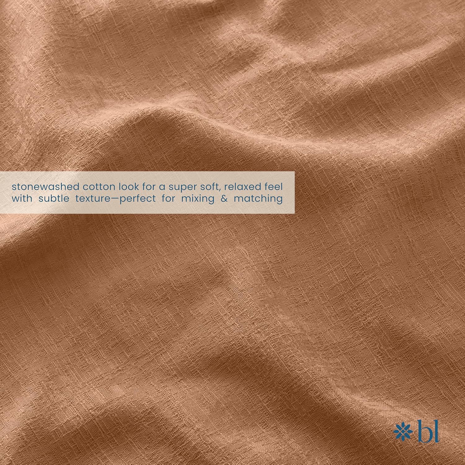 Blue Loom Duvet 100% Cotton Set, 3 Piece, Stone Washed Duvet Set King Size 104' x 92' with 2 Matching Pillow Shams, Comforter Not Included, Vivie - Clay Red