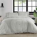 Marimekko - King Duvet Cover Set, Smooth Cotton Percale Bedding with Matching Shams, Lightweight Home Decor (Fokus Grey, King)