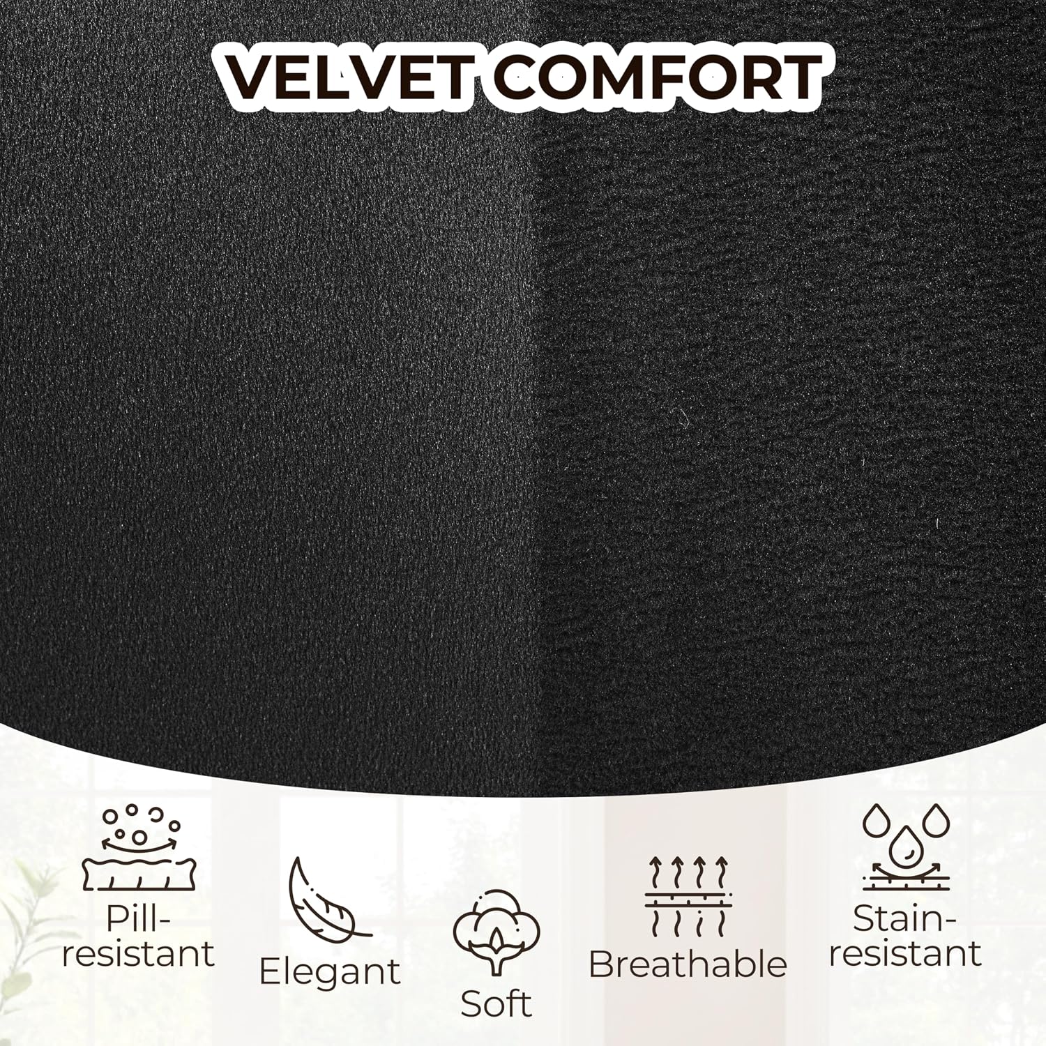 Volans Modern Desk Chair No Wheels, Upholstered Swivel Accent Chairs with Gold Plated Legs, Velvet Office Chair for Home Office Bedroom, Black