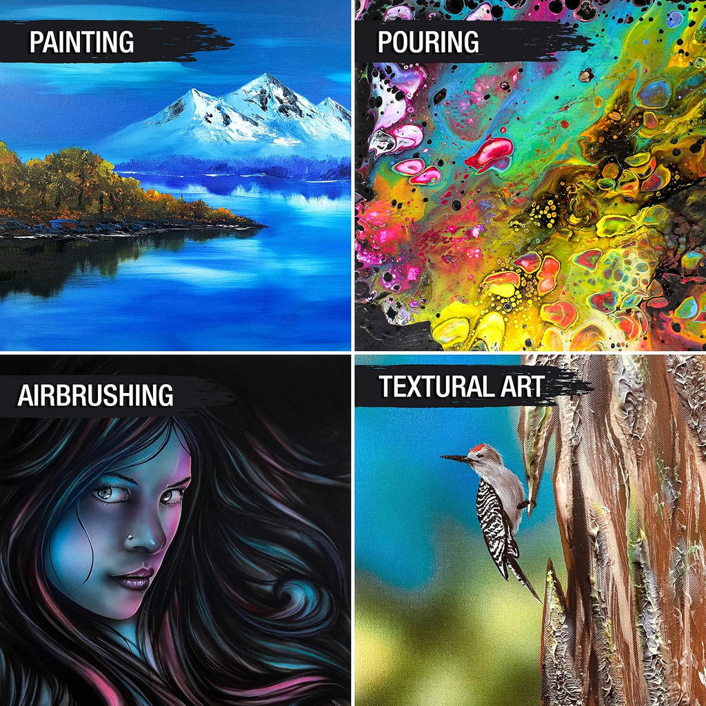 U.S. Art Supply X-Large Stretched Canvas for Painting 30x48 inch Gallery Depth 1-1/2' Thick, 2-Pack - 12oz Acrylic Gesso Triple Primed, Professional Artist Quality, 100% Cotton - Oil, Pouring Paint